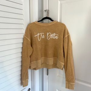 Tri Delta Camden Crew Cropped Sweatshirt